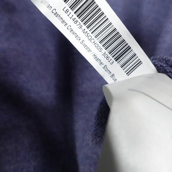 New Quince Women’s XS Mongolian Cashmere Crewneck Sweater Pullover Storm Blue - Picture 8 of 10